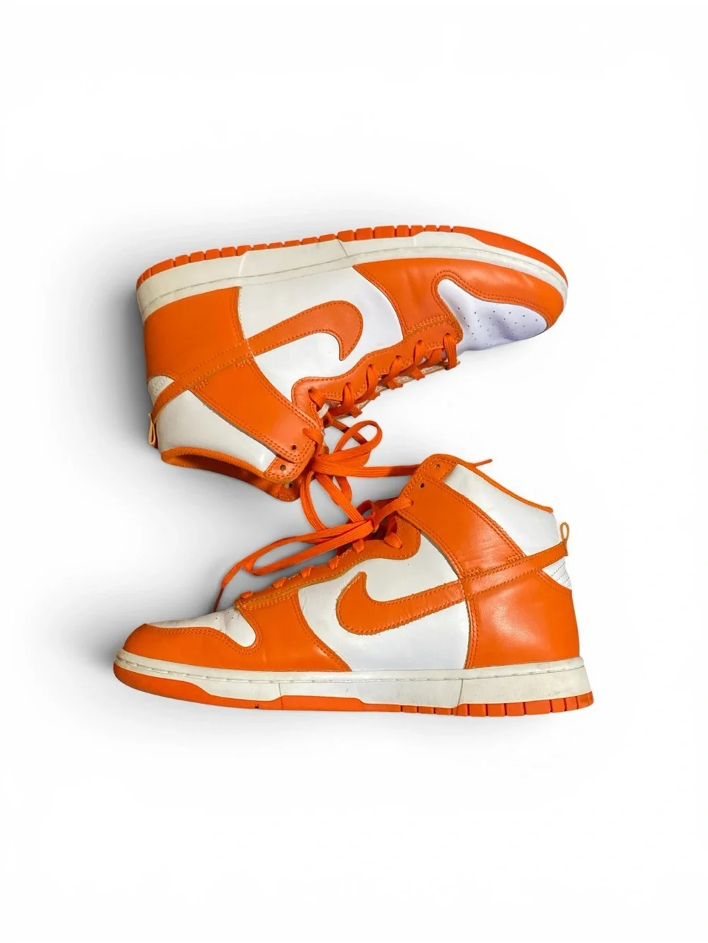 Nike High-Top Sneakers in Orange and White